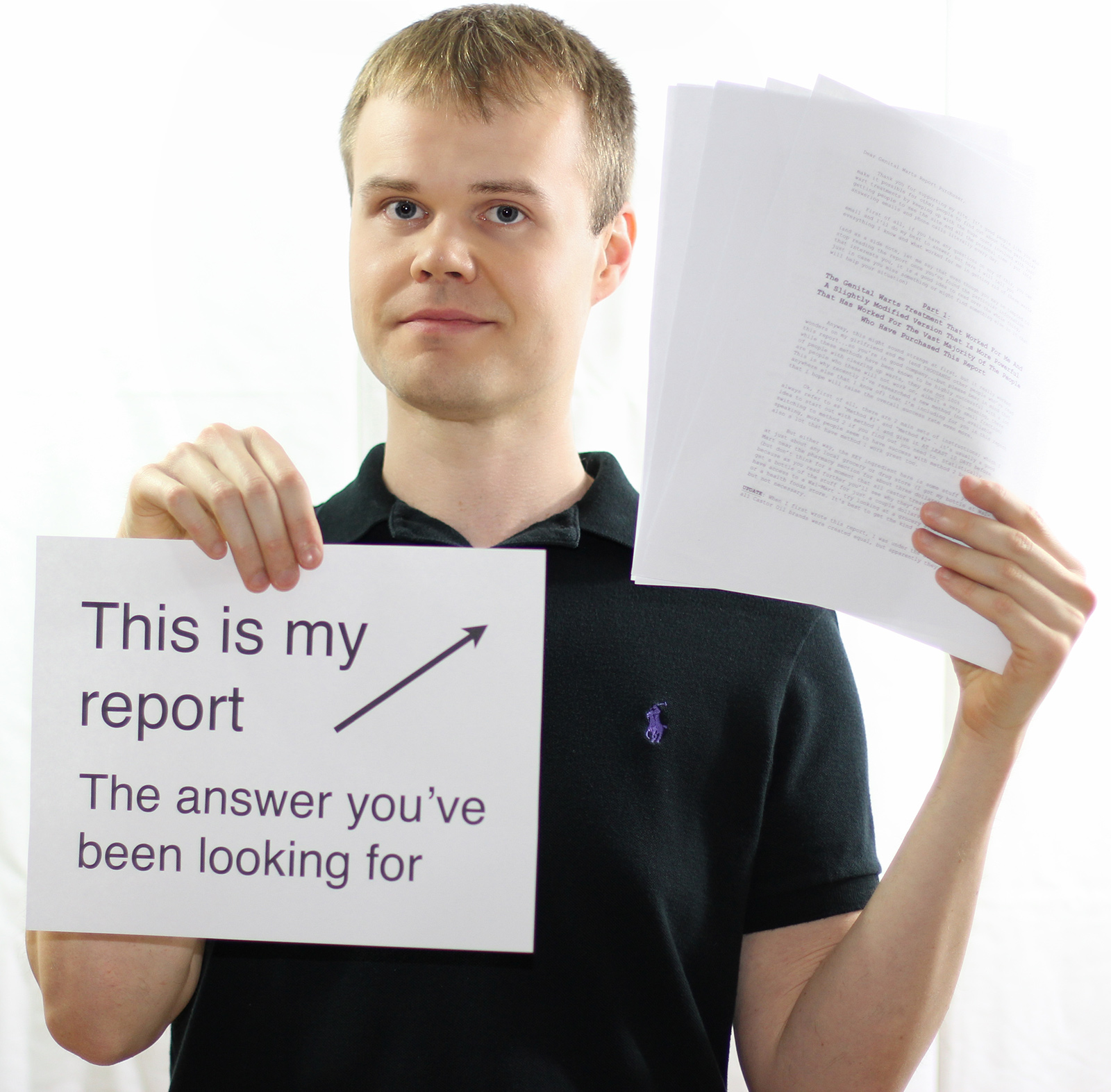 Photo of Greg holding the report